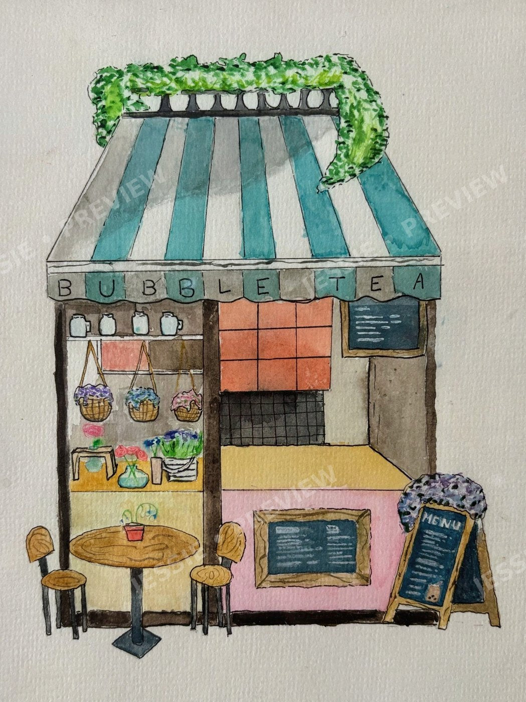 The Bubble Tea Corner — HR Digital Download