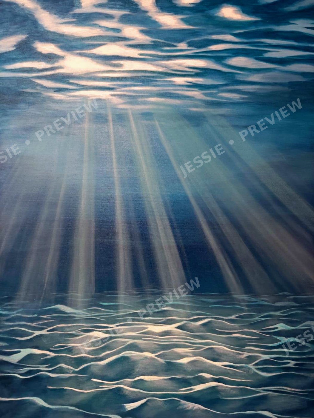 Radiance Below original acrylic painting by Jessie B