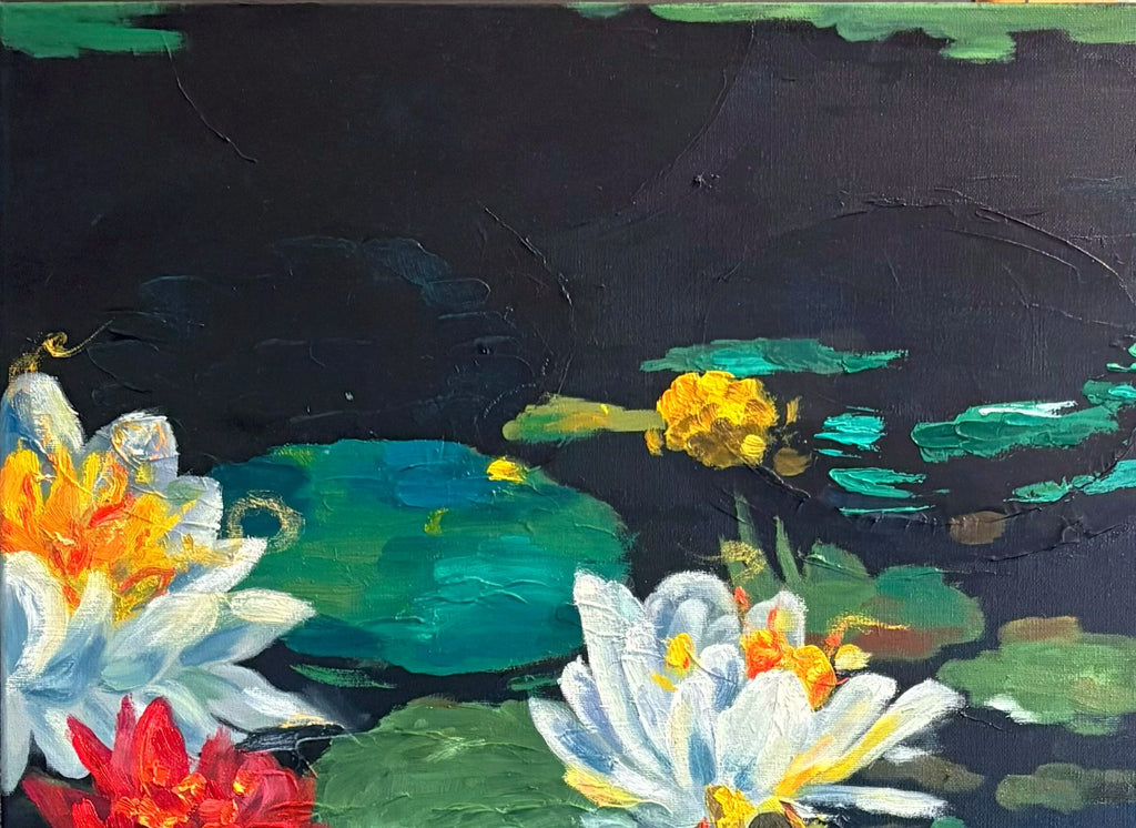 Water Lily in Swirl — Original